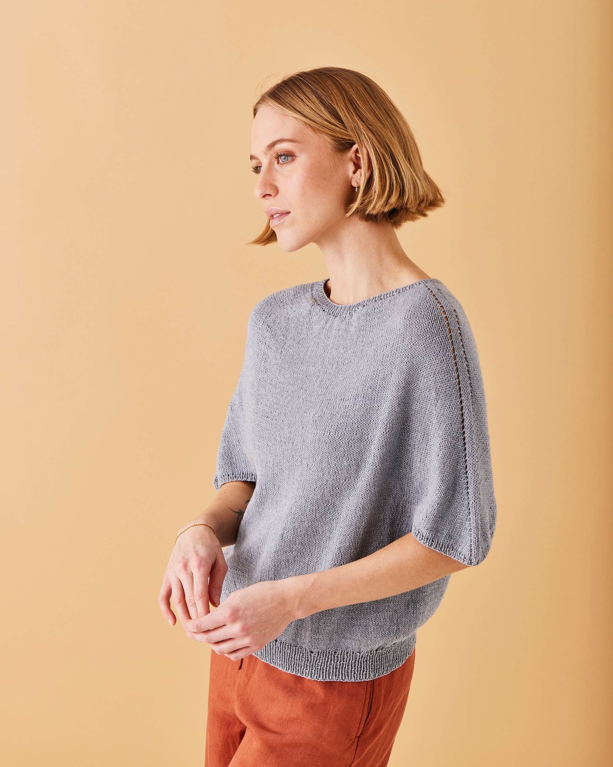 Permin Elise Kit | Kortærmet bluse med fine skuldre